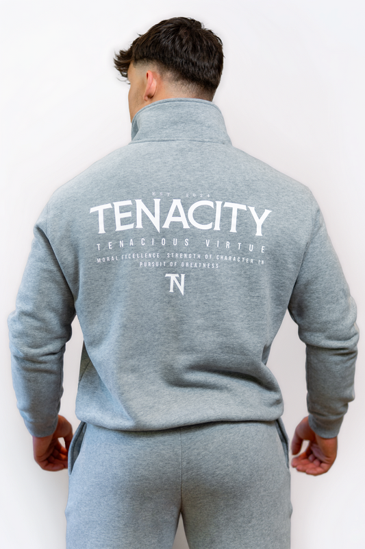 Grey Premium Quarter Zip Hoodie